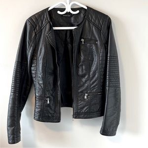 Only Black Faux Leather Jacket